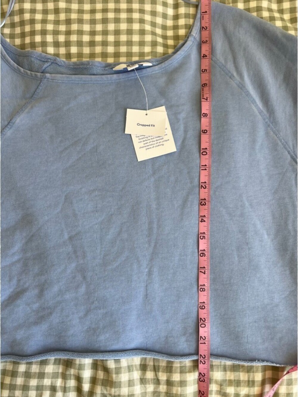 NWT Joy Lab Cropped Sweatshirt Women's XXL Blue Athleisure Workout Lounge Yoga - Picture 8 of 9